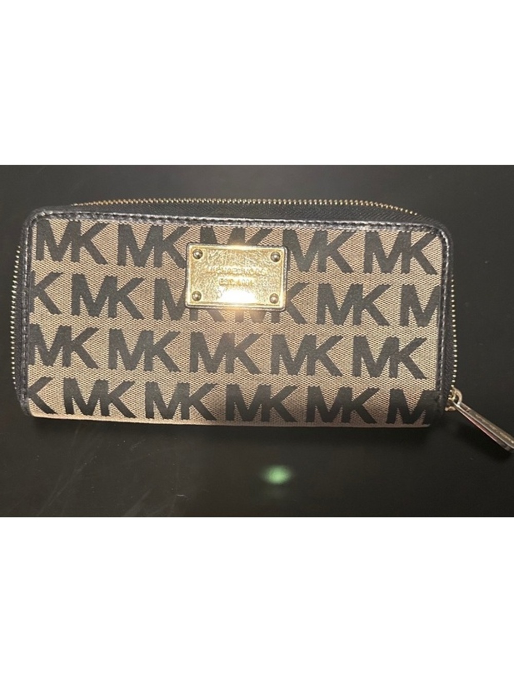 Michael Kors MK Logo Zip-Around Wallet
